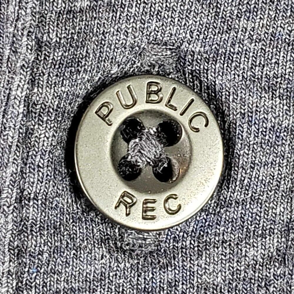 Public Rec Shirt Men’s Size Large Blue Go-To Short Sleeve Henley Stretch - Picture 5 of 9